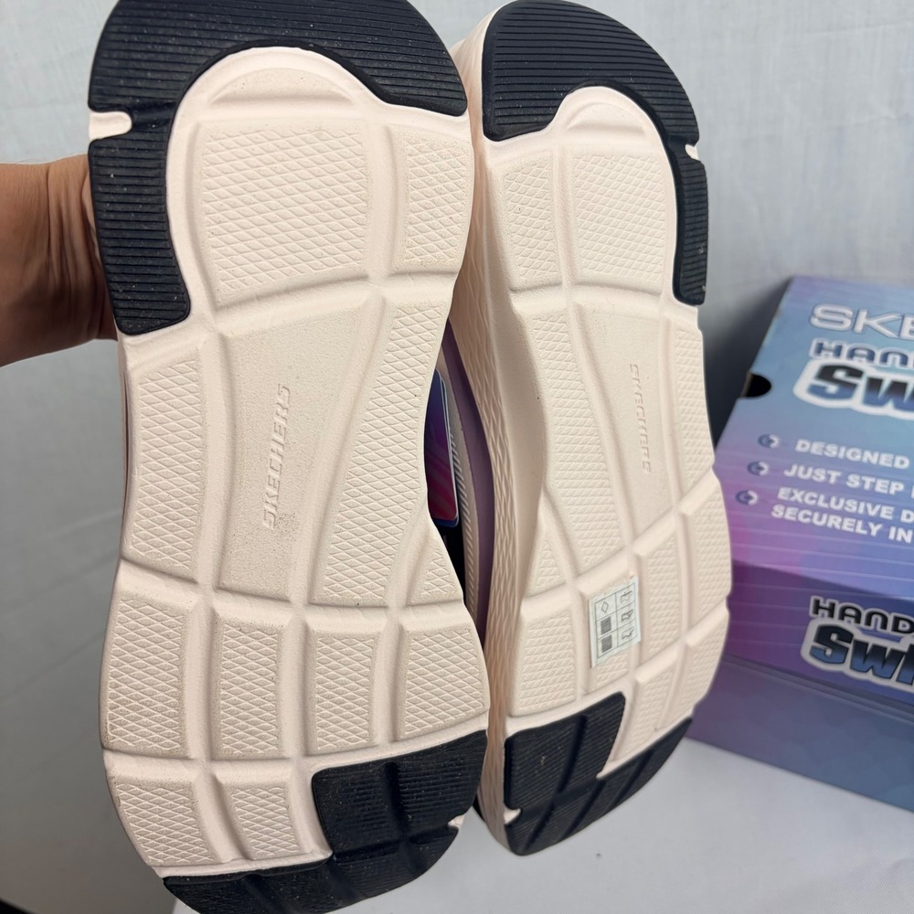 Skechers Hands Free Slip-ins Swift Fit Black Pink Womens Size 10 Sneakers - Picture 8 of 10